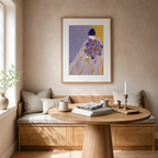 Violet Rose Print | Contemporary Botanical Floral Wall Art