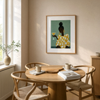 Elegant Woman with Martini Portrait Print