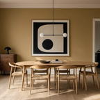 Monochrome Black Dot Abstract Poster | Minimalist Contemporary Wall Art Print