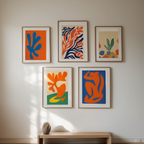 Vibrant Abstractions – Set of 5 Matisse-Inspired Prints - Hakyarts