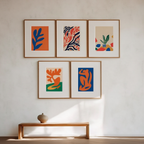 Vibrant Abstractions – Set of 5 Matisse-Inspired Prints - Hakyarts