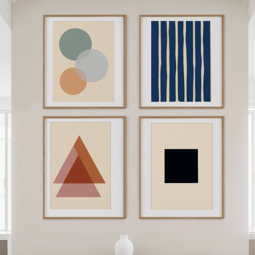 Retro Scandinavian Collection - `Set of 4 Prints - Hakyarts