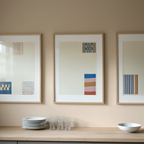 Set of 3 “Study in Lines and Angles” Prints – Geometric Modern Art - Hakyarts