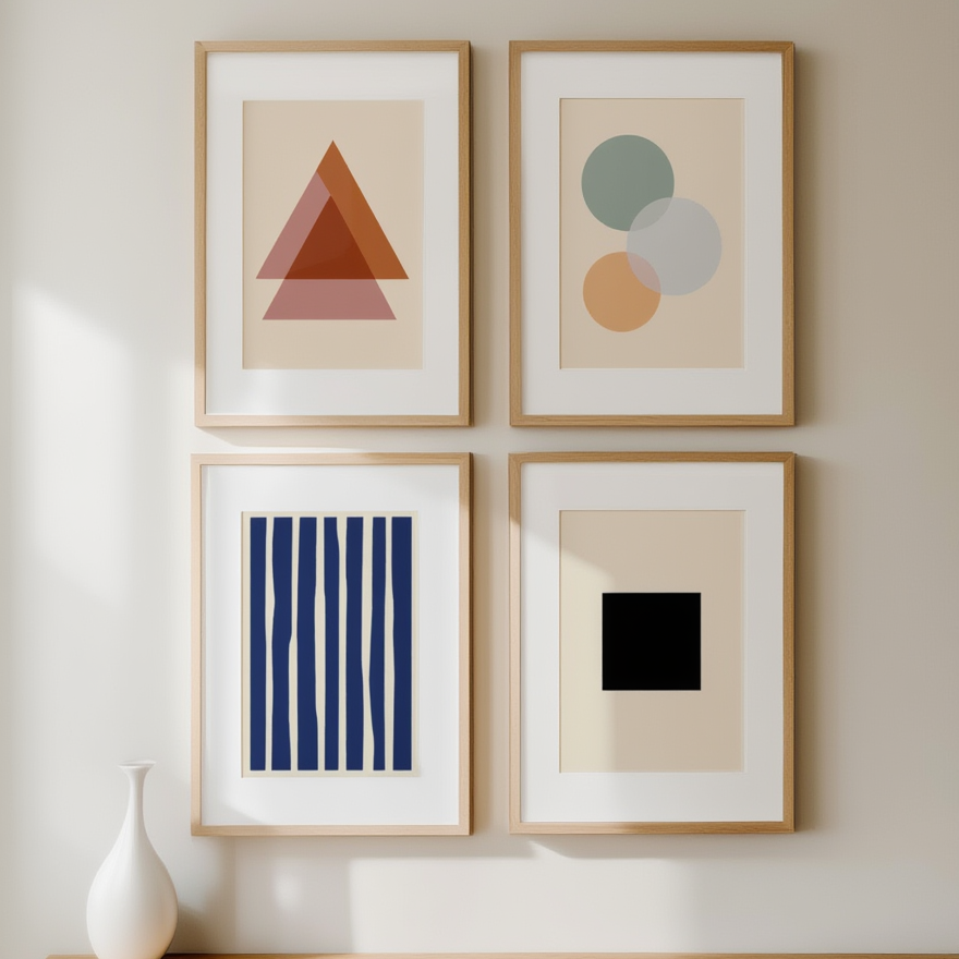 Retro Scandinavian Collection - `Set of 4 Prints - Hakyarts
