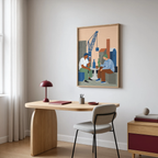 Workers Folk Variation | Vintage Folk Figurative Wall Art Print