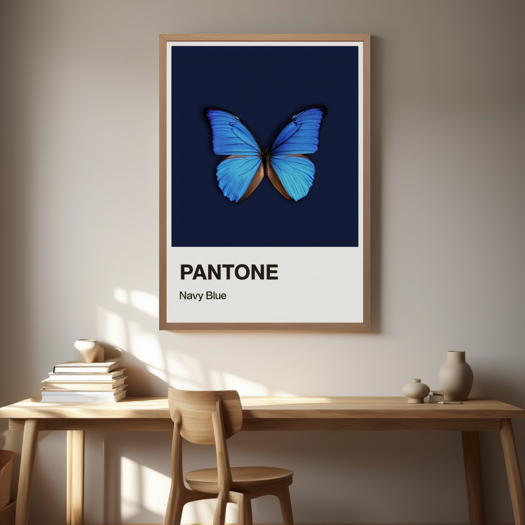 Pantone Inspired Navy Blue – Minimalist Color Art Print