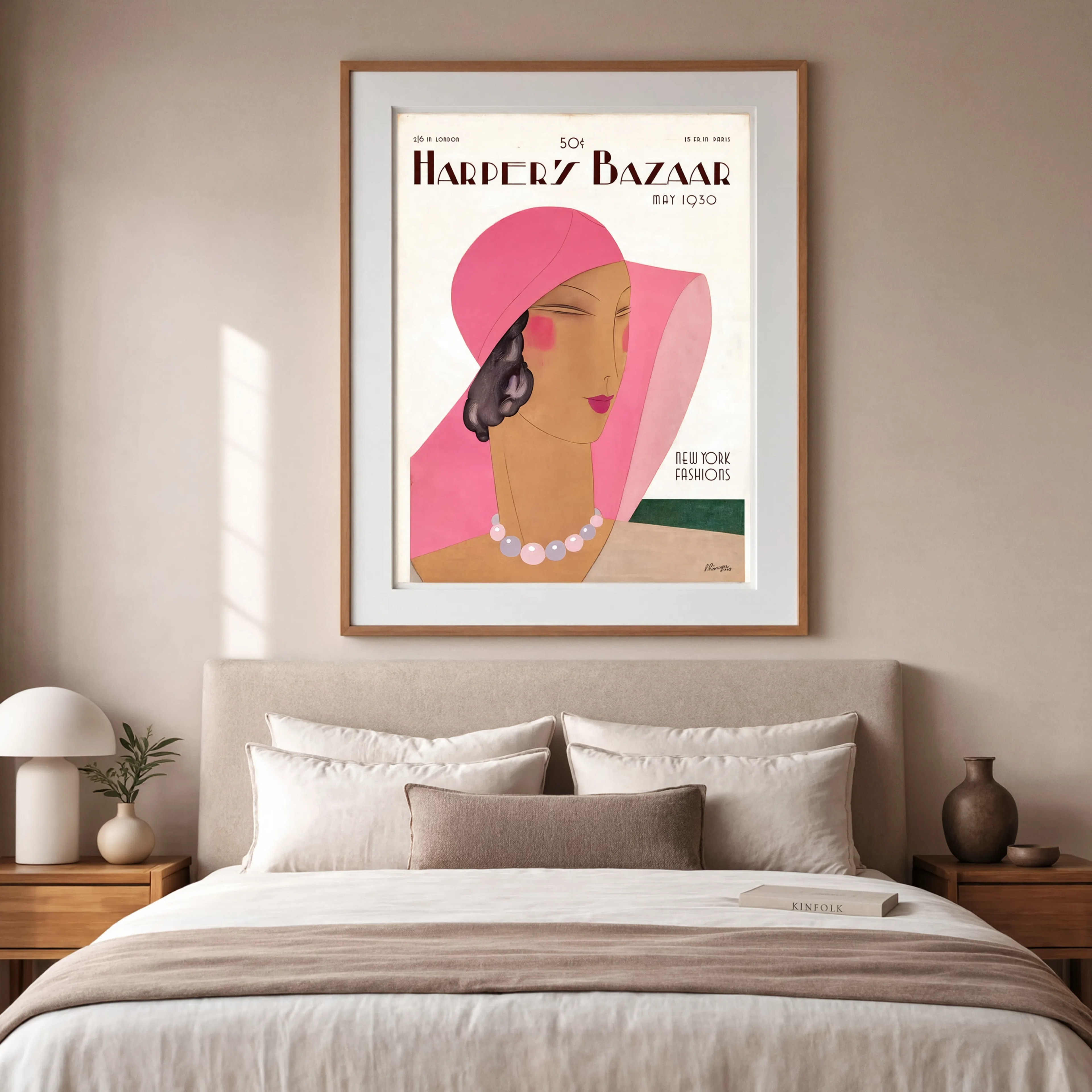 Harper's Bazaar Magazine Cover, May 1930 – New York Fashions Vintage Editorial Art Print