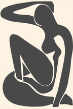 Set of 4 Abstract Nude Line Art Prints – Matisse Inspired Modern Décor
