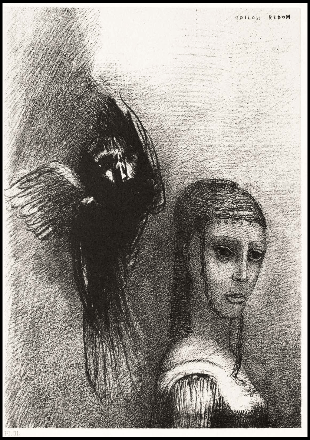 Odilon Redon - And a Large Bird