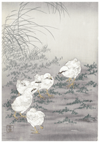 Set of 4 Wall Art Prints – Yasuragi Ocean Waves, Blue Irises & Japanese Ukiyo-e Collection