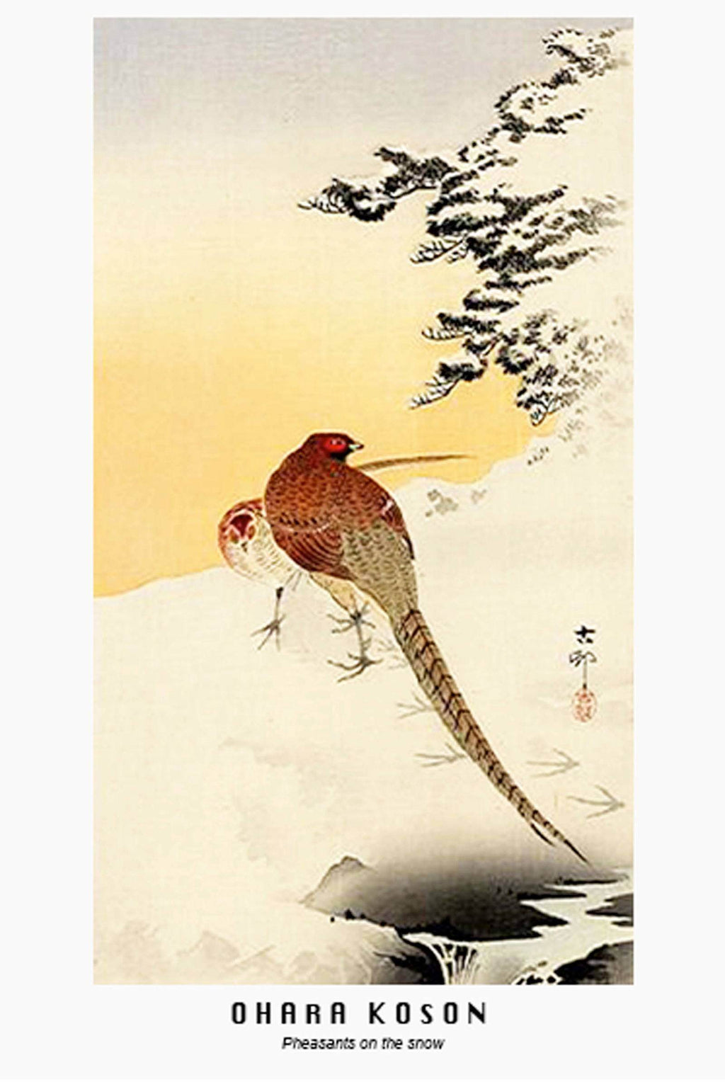 Ohara Koson - Pheasants on the Snow - Hakyarts