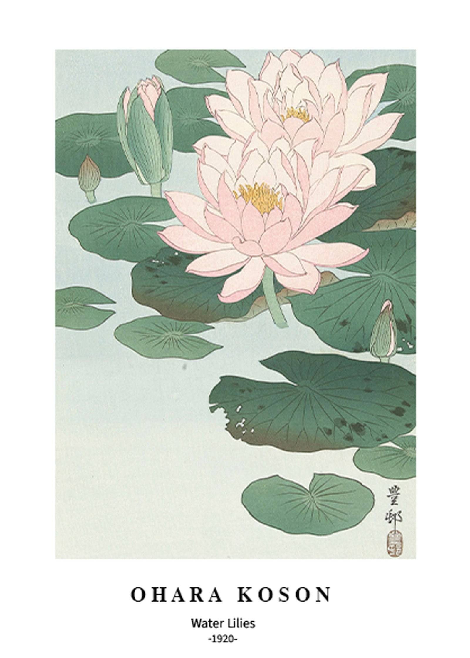 Ohara Koson - Water Lilies Poster