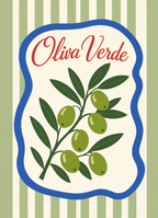 Oliva Verde | Contemporary Botanical Wall Art Print