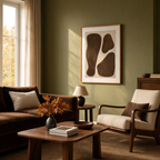 Suede Brown Forms II | Contemporary Abstract Wall Art Print