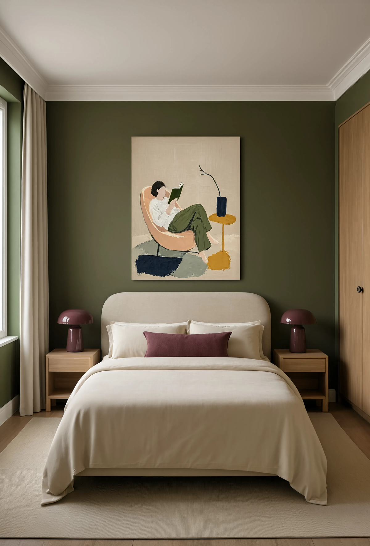 Reader in Chair | Elegant Contemporary Figurative Wall Art Print