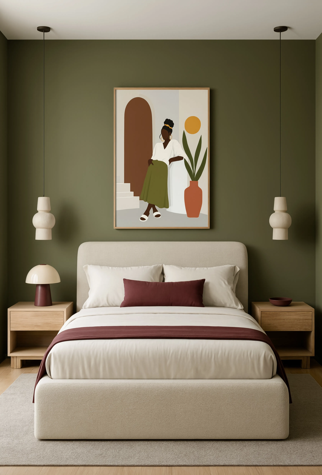 Warm Minimalist Portrait I | Contemporary Figurative Wall Art Print