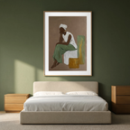 Elegant Seated Lady | Modern Figurative Art Print