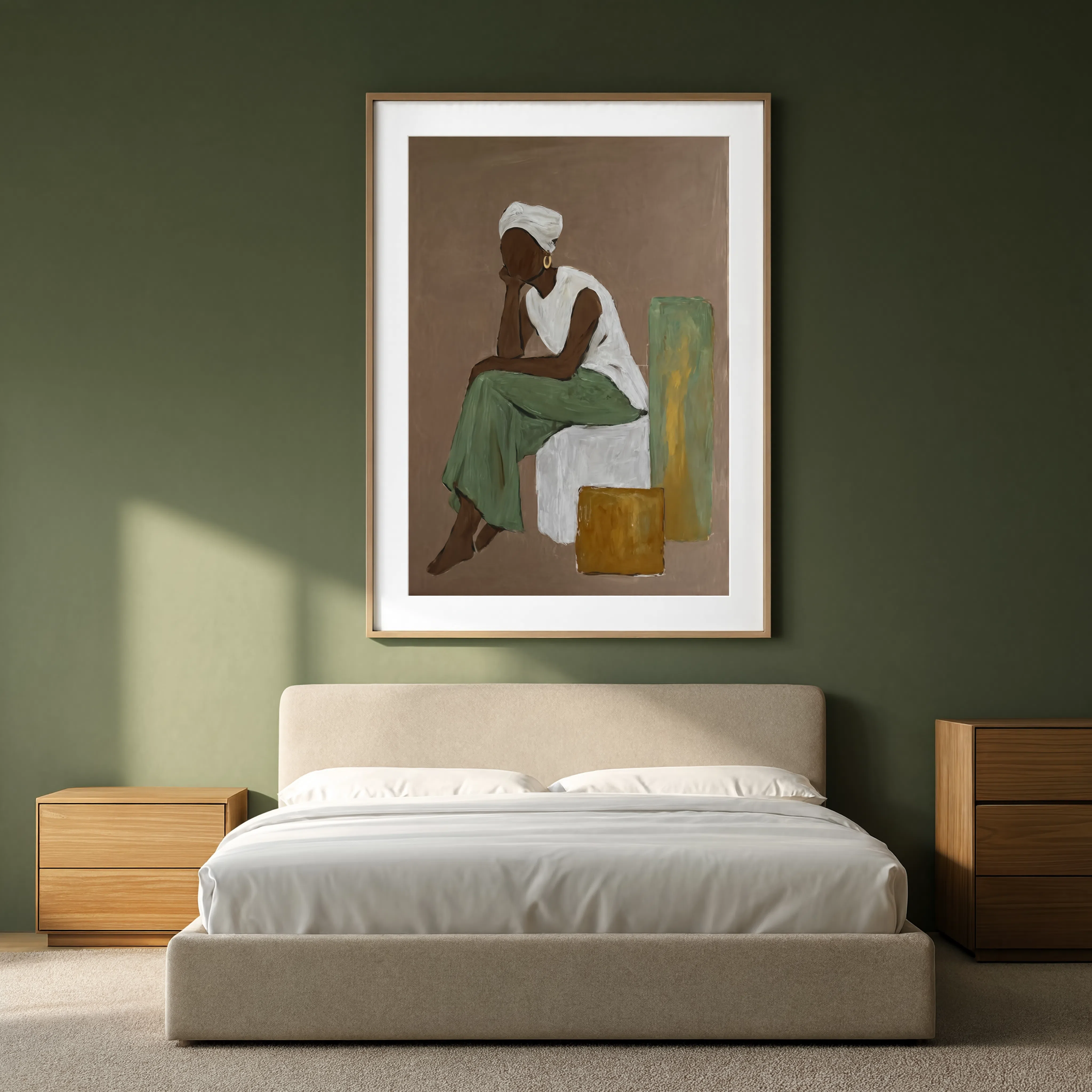 Elegant Seated Lady | Modern Figurative Art Print