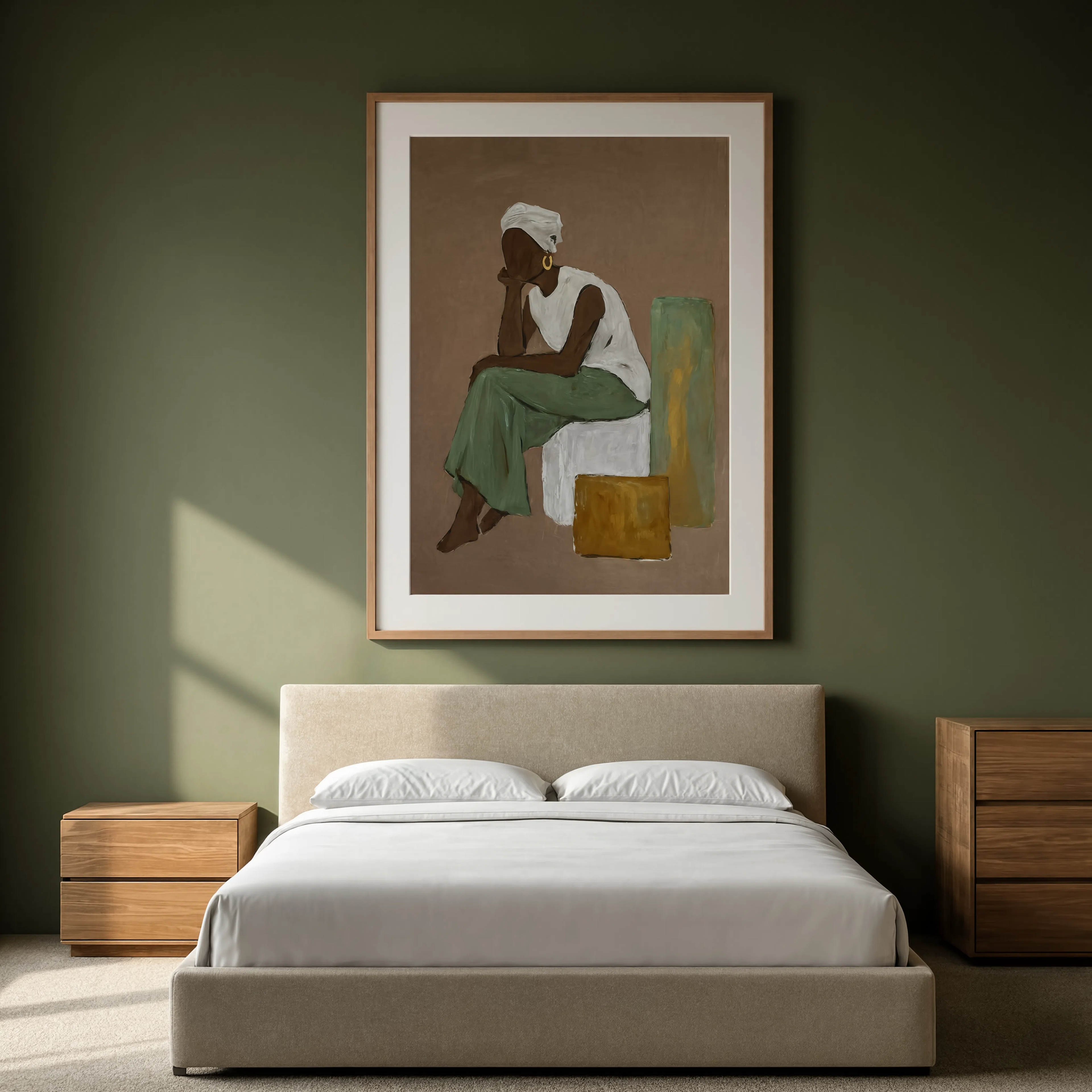 Elegant Seated Lady | Modern Figurative Art Print