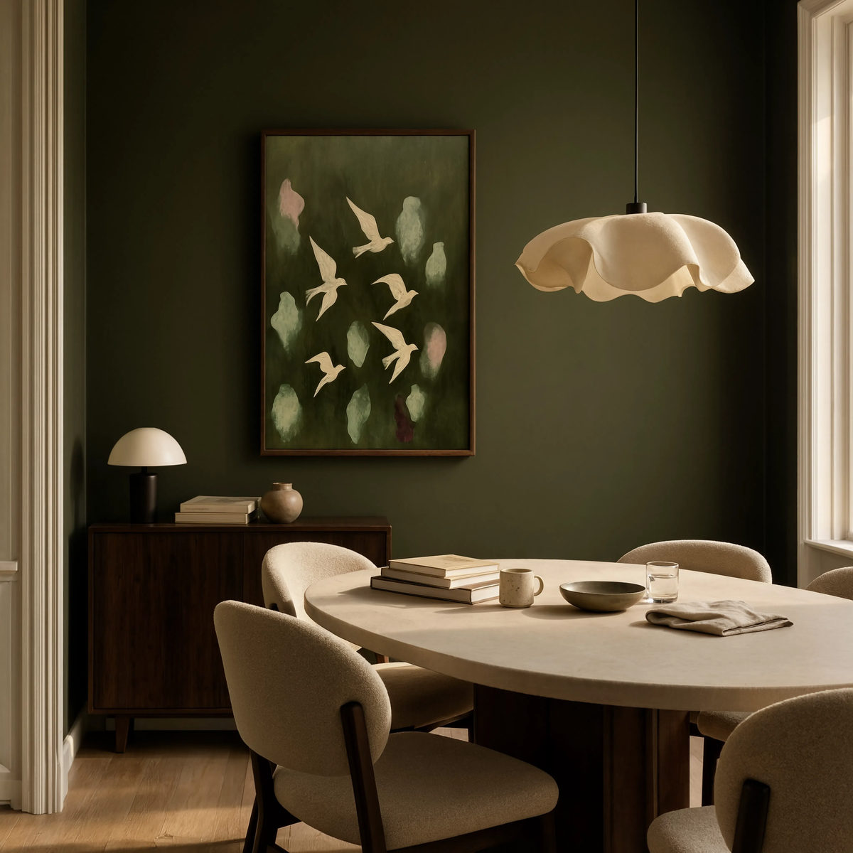 Flying Birds | Contemporary Nature Wall Art Print
