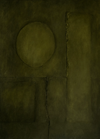 Olive Field Companion II | Contemporary Abstract Wall Art Print