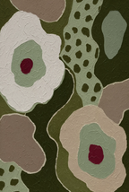 Olive Floral & Leopard Collage II | Contemporary Botanical Wall Art Print