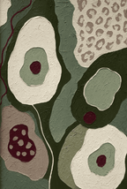 Olive Floral & Leopard Collage I | Contemporary Botanical Wall Art Print