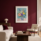 Bouquet with New Flowers I | Contemporary Floral Wall Art Print
