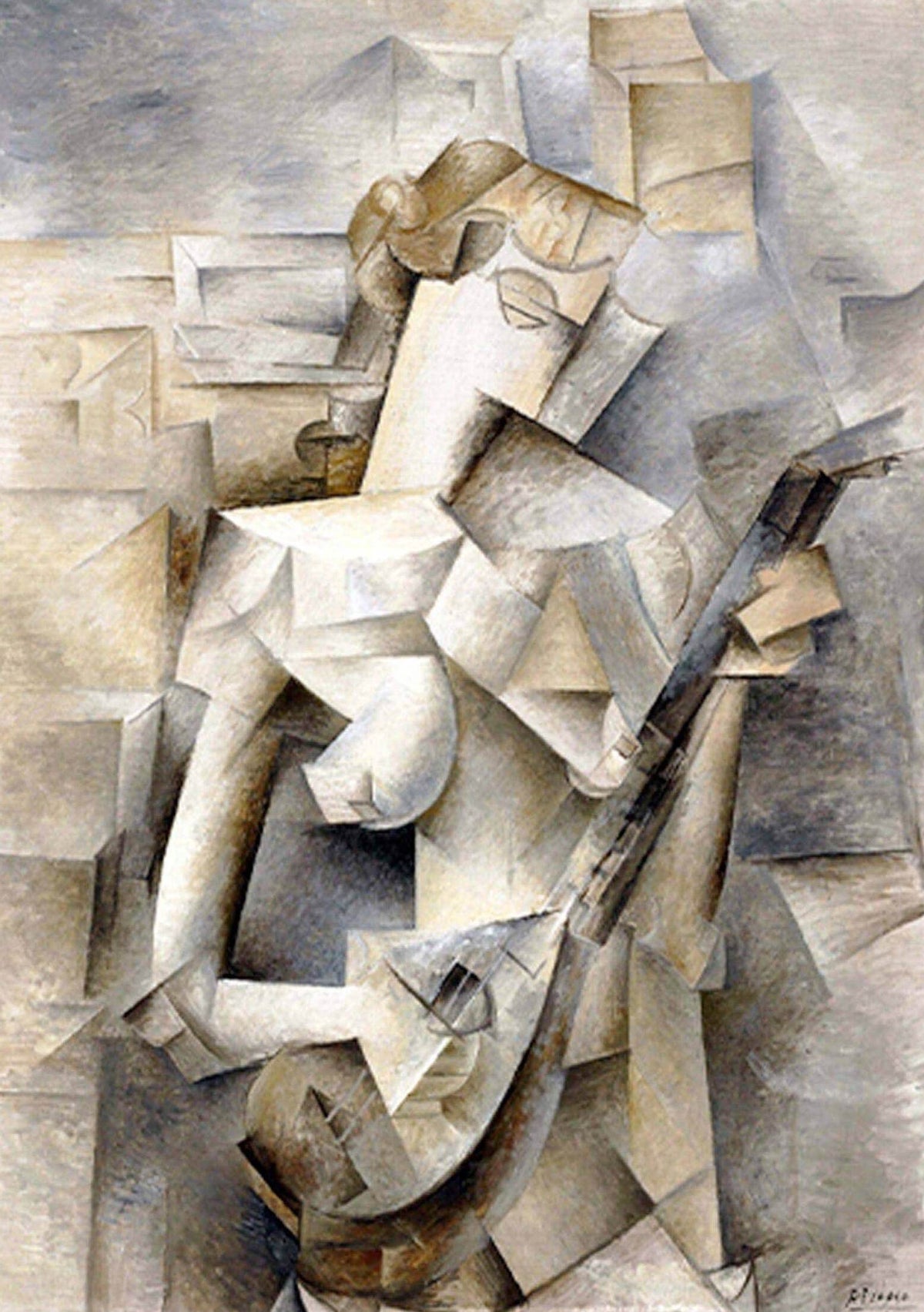 Canvas Print Pablo Picasso - Girl with a Mandolin