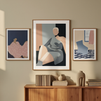 Set of 3 Art Prints  – Figurative Grace - Hakyarts