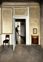 Interior – Vilhelm Hammershøi Poster | Modernist Danish Interior Art Print - Hakyarts