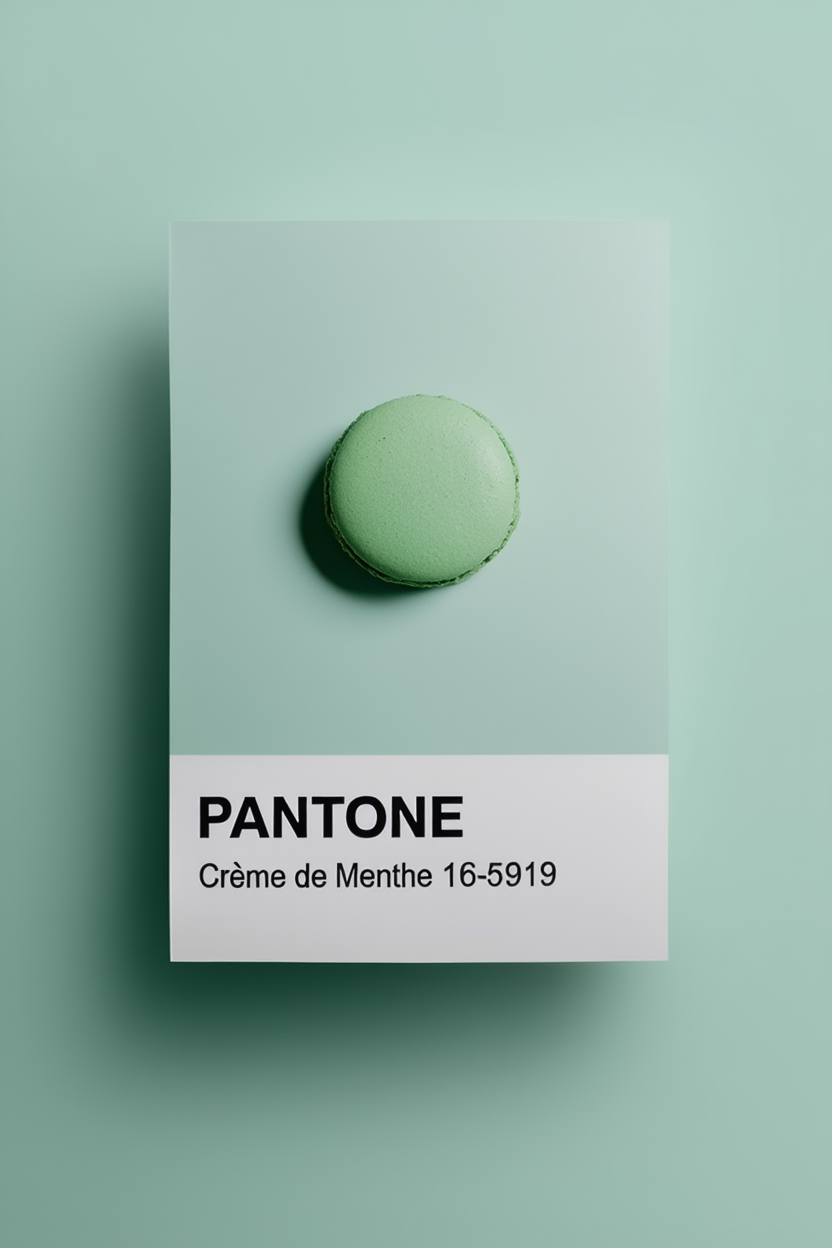 Pantone Crème de Menthe – Minimalist Color Code Art Print
