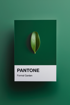 Pantone-Inspired Formal Garden – Minimalist Color Art Print