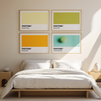 Set of 4 Pantone Inspired Colours – Minimalist Color Code Art Prints