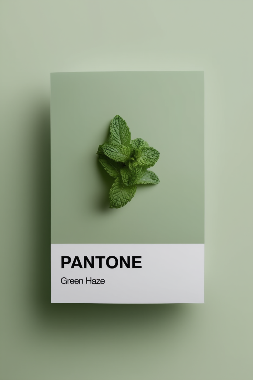 Pantone-Inspired Green Haze – Minimalist Color Art Print