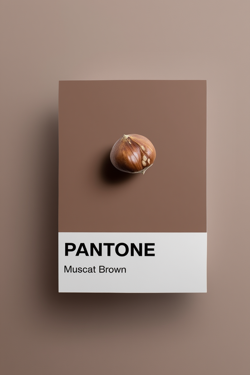 Pantone-Inspired Muscat Brown – Minimalist Color Art Print