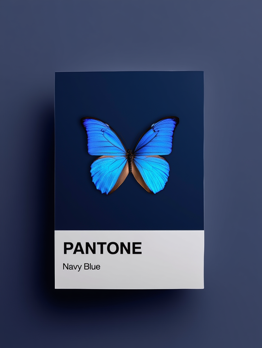 Pantone Inspired Navy Blue – Minimalist Color Art Print