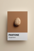 Pantone-Inspired Nougat Brown – Minimalist Color Art Print