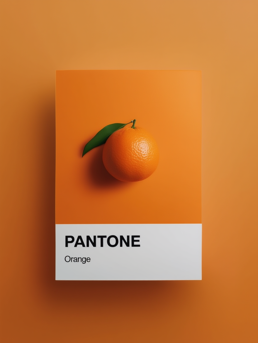 Pantone Inspired Orange – Minimalist Color Art Print