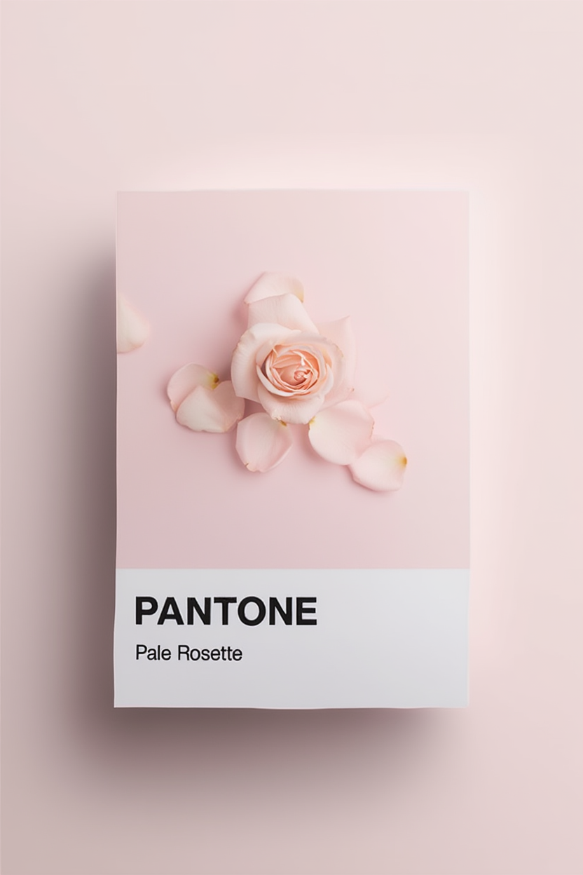 Pantone-Inspired Pale Rosette – Minimalist Color Art Print