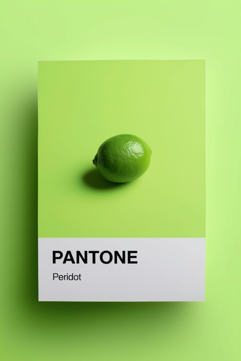 Pantone-Inspired Peridot – Minimalist Color Art Print