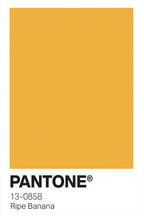 Pantone-inspireret moden banan – Minimalistisk farvekode kunstprint
