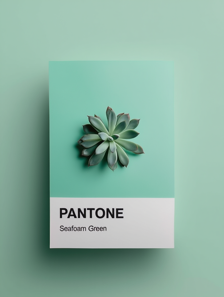 Set of 4 Pantone-Inspired Formal Garden, Green Haze, Peridot & Seafoam Green – Minimalist Color Art Prints
