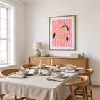 Fruit Print – Coral Hues | Contemporary Botanical Still Life Wall Art