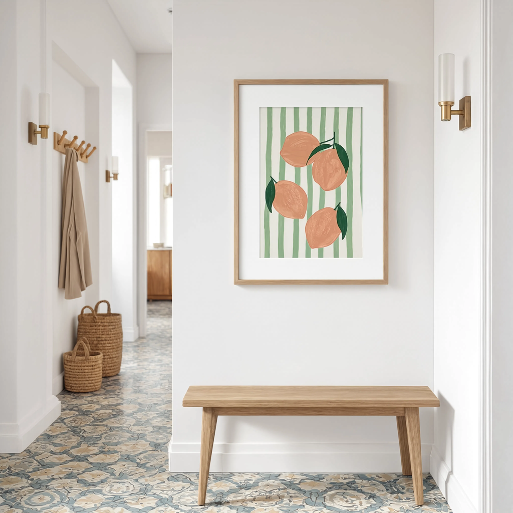 Fruit Print – Sage Hues | Contemporary Botanical Still Life Wall Art
