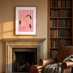 Fruit Print – Coral Hues | Contemporary Botanical Still Life Wall Art