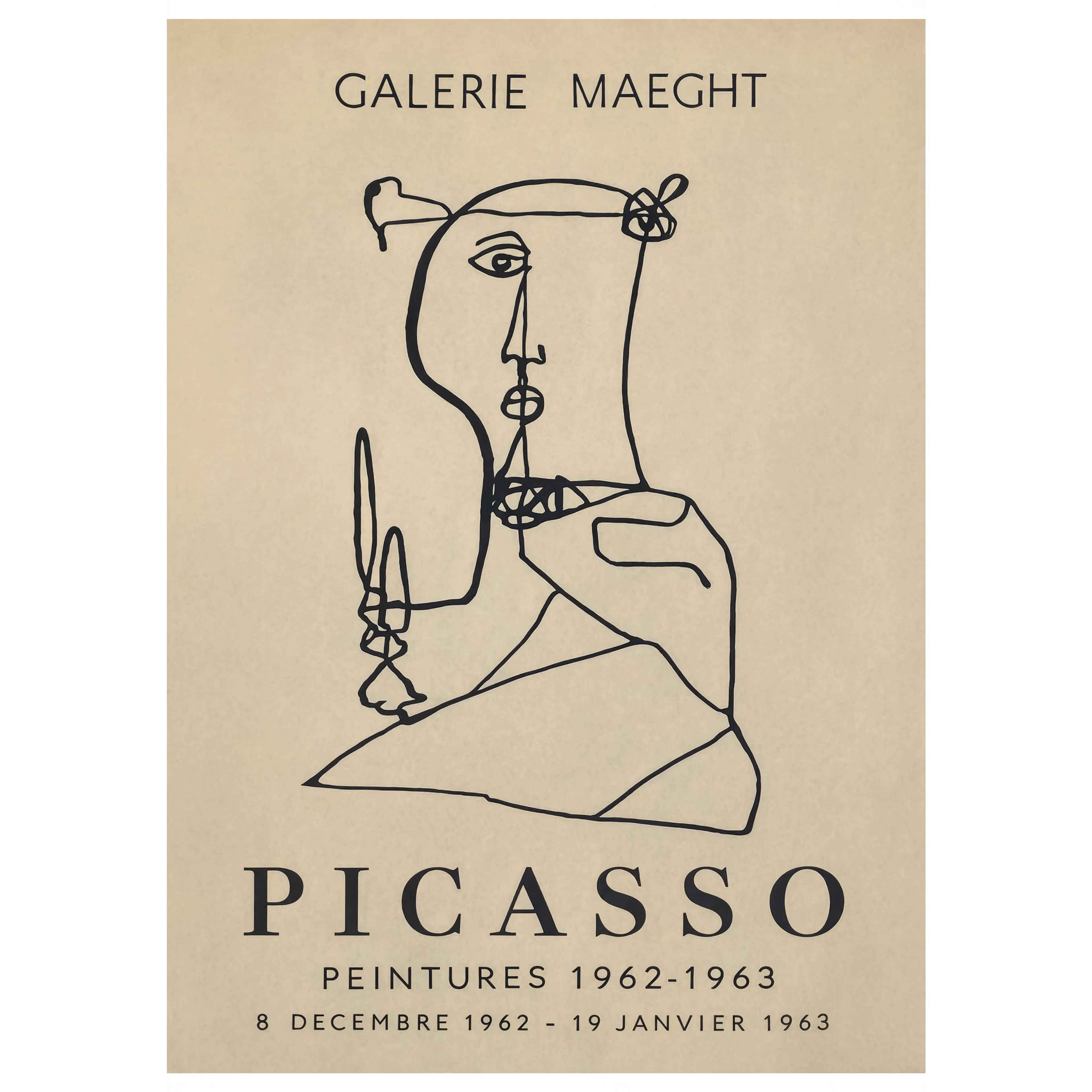 Set of 2 Picasso Style Poster Variation I & Karl Blossfeldt – Dipsacus Laciniatus (1928) | Contemporary Abstract & Botanical Wall Art