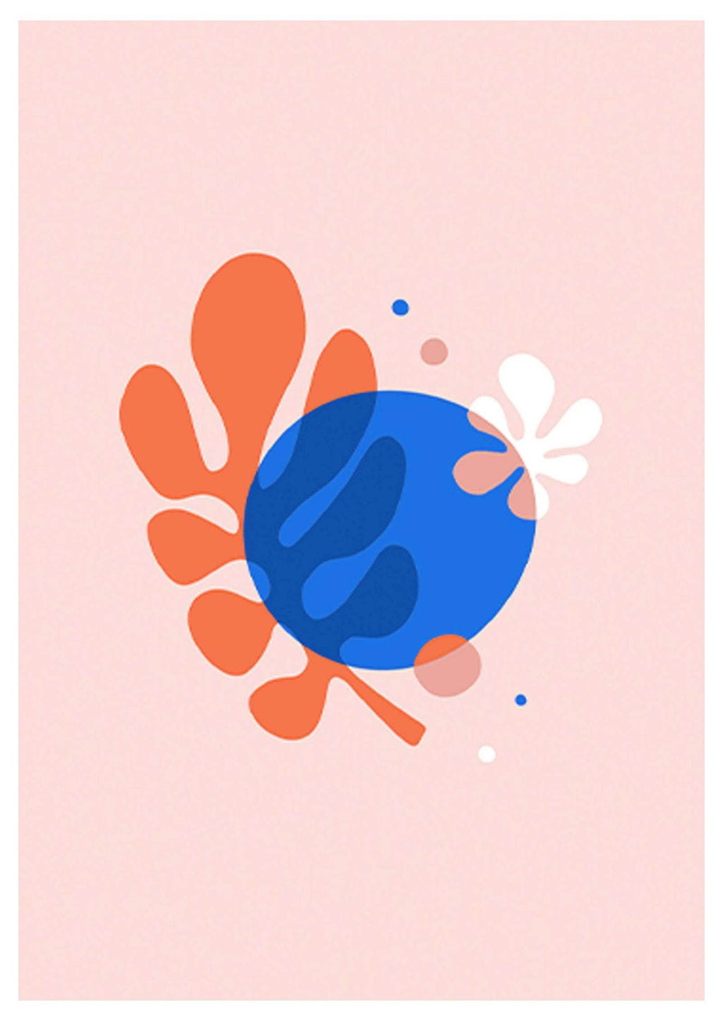 Pink Blue Leaf Poster - Hakyarts