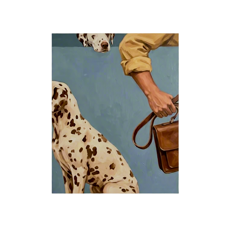 Canvas Print Dalmatian on Powder Blue | Contemporary Dog Wall Art