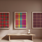 Set of 3 Wall Art Prints | Tartan, Plaid & Madras Patterns